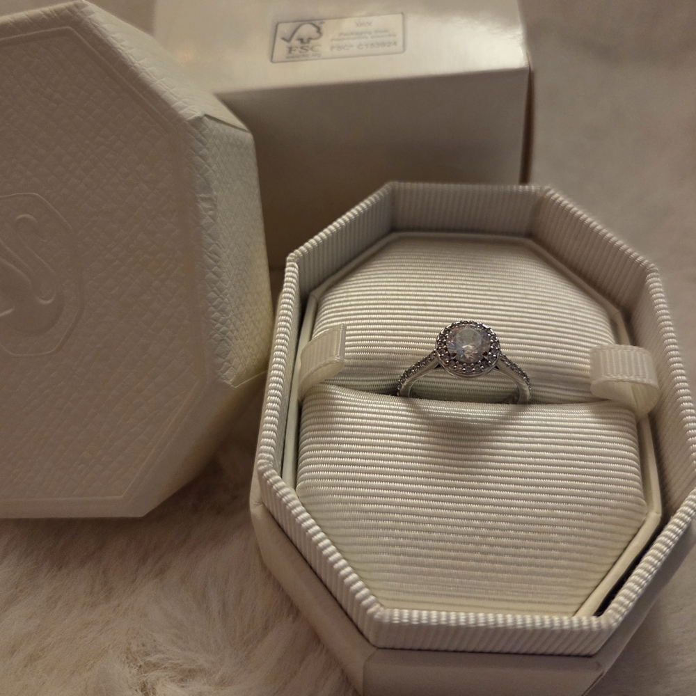 Swarovski Constella Cocktail Ring White Rhodium Plated Size 52 5642624 - Picture 9 of 16